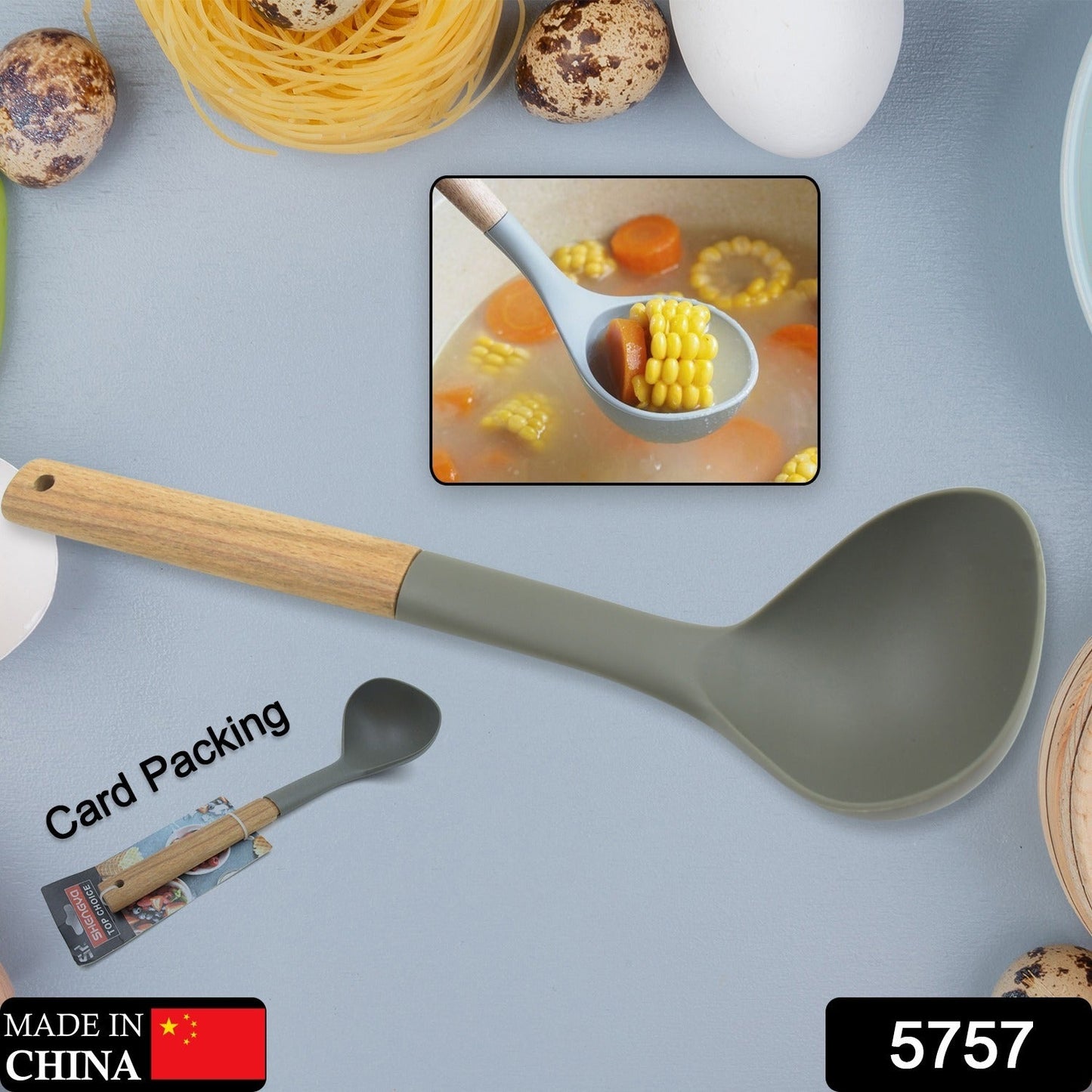 Plastic Kitchen Accessories Skimmer, Spatula Spoon & Soup Spoon Heat Resistant Non Stick Spoons Kitchen Cookware Items Heat Resistant Plastic Kitchen Utensils for Cooking, BPA FREE Gadgets for Non-Stick Cookware (1 Pc )